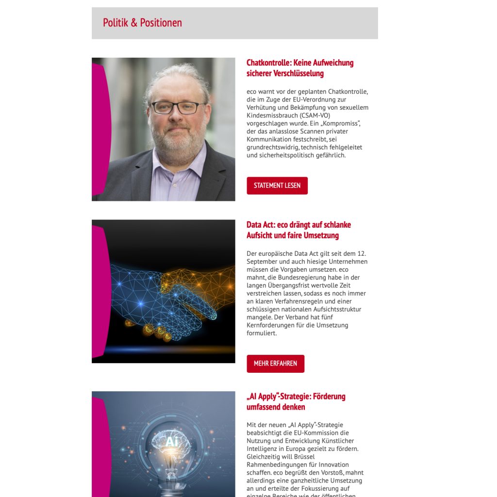 FRESH INFO +++ Konzeption eines E-Mail Newsletter-Magazins