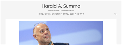 FRESH INFO +++ Redaktionelle Unterstützung für Harald A. Summa